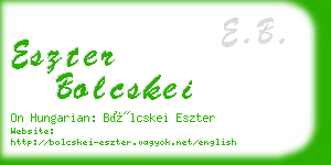 eszter bolcskei business card